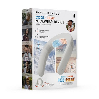 Sharper Image Cordless Cool and Heat Neckwear Device White