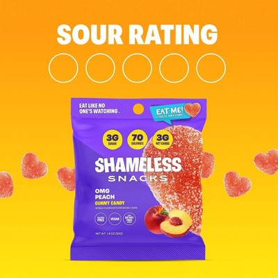Shameless Snacks OMG Peach Low Calorie Keto Gummies - 1.8oz