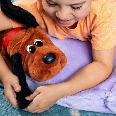 Pound Puppies Classic Plush Reddish Brown with Black Spots