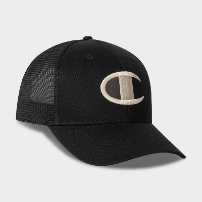 Champion Adult Logan Twill Trucker Hat - Black