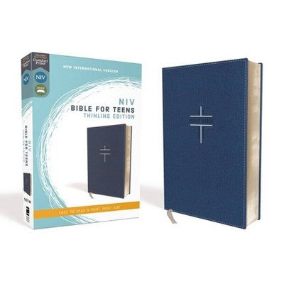 Niv, Bible for Teens, Thinline Edition, Leathersoft, Blue, Red Letter Edition