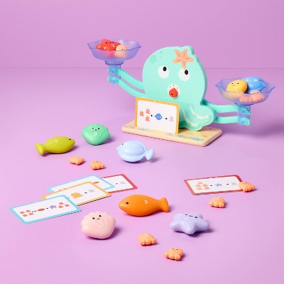 Octopus Balance Scale - Gigglescape: Preschool Math Kit, Educational Toy, Fine Motor Skills, Numbers, Shapes, Colors