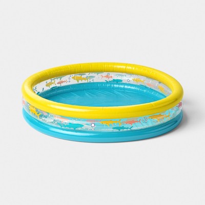 11.33'' x 11.33'' x 4.4'' 3 Ring Pool Shark 105 Galton Round Kiddie Pool - Sun Squad