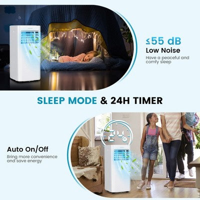 Costway 5000 BTU (8000 BTU ASHRAE) Portable Air Conditioner 4-in-1 AC Unit with Cool Fan Dehum Sleep Mode (LOCAL PICKUP ONLY)