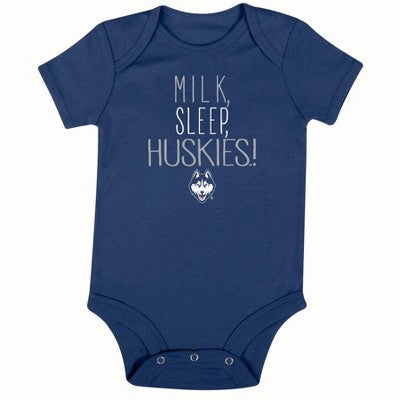 NCAA UConn Huskies Infant Toddler Boys' 3pk Bodysuit - 3-6M