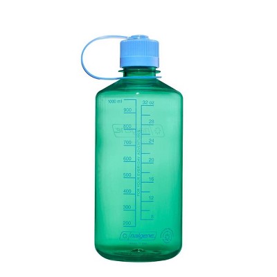 Nalgene 32 fl oz Plastic Narrow Mouth Water Bottle - Pastel Green: Portable Drinkware, Recycled Material