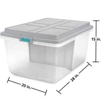 Hefty 98.5qt Hi-Rise Clear Divided Storage Container (LOCAL PICKUP ONLY)