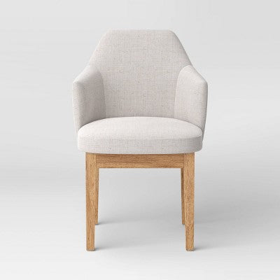 2pk Kinston Curved Back Upholstered Dining Chair Linen - Threshold (LOCAL PICKUP ONLY)