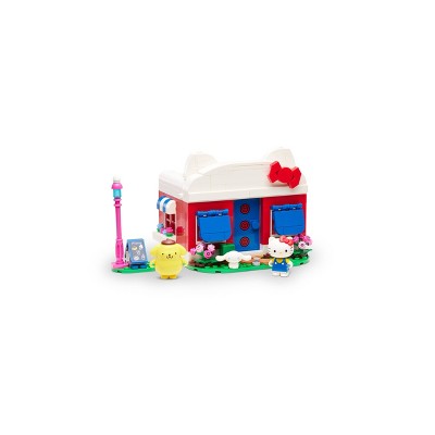 Hello Kitty and Friends Hello Kitty's Dream Cafe Building Set with Hello Kitty, Cinnamoroll, and Pompompurin Minifigures