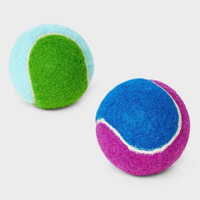 Printed Tennis Dog Ball Toy - Boots & Barkley - 2pk