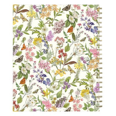 Day Designer Weekly/Monthly Wirebound Teacher Lesson Planner Clipboard 8.5"x11" Hardcover Butterfly Garden