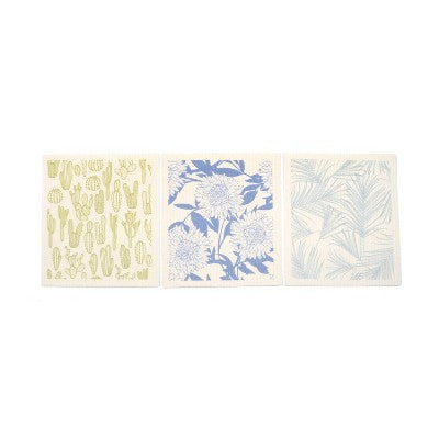 3pk Botanical Swedish Dishcloths