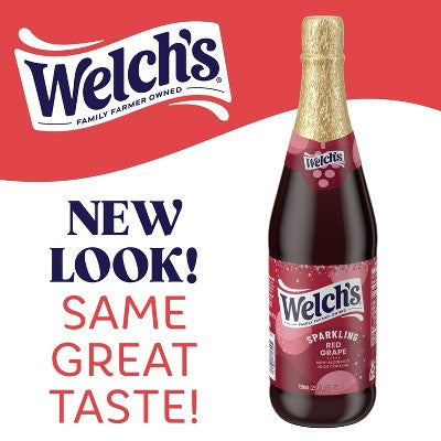 Welch's Sparkling Red Grape Juice - 25.4 fl oz Glass Bottle