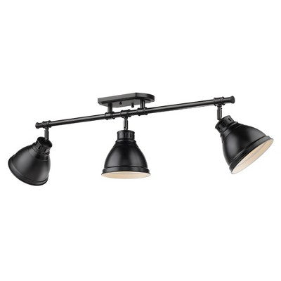 Golden Lighting Duncan 3-Light Semi-flush in Matte Black (LOCAL PICKUP ONLY)