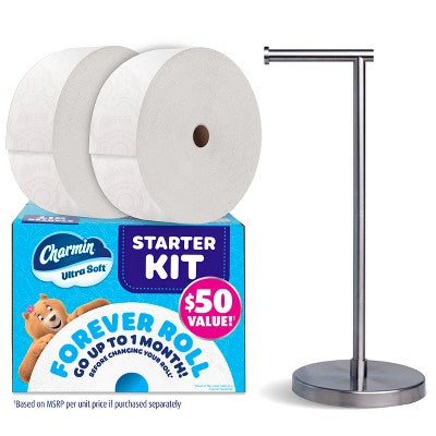 Charmin Toilet Paper Ultra Soft Forever Roll Starter Kit - 2 Rolls - 1700 Sheet