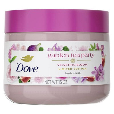 Dove Beauty Garden Tea Party Body Scrub - Velvet Fig Bloom - Limited Edition - 15oz
