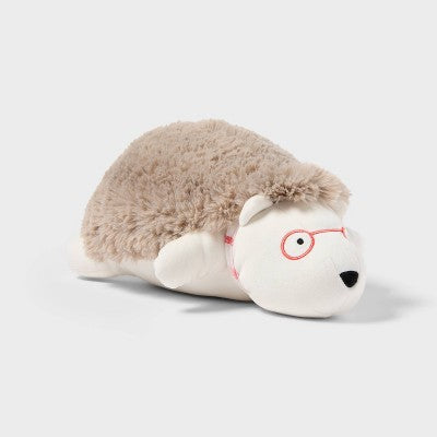 Hedgehog Kids' Mini Weighted Plush Throw Pillow White - Pillowfort