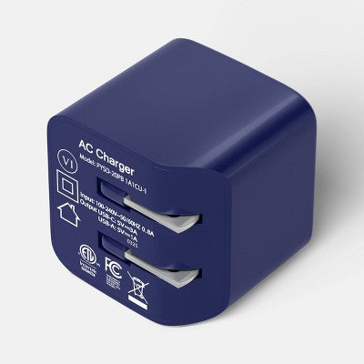 Dual Port (A+C) Wall Adapter - heyday Future Dusk: USB & USB-C Charger, 20W Output