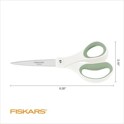 Fiskars 2pk Titanium Softgrip Scissors White