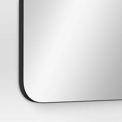 20" x 60" Infinity Full Length Mirror Black - Threshold: Modern Rectangle Wall Mount, Powder-Coated Metal Frame (LOCAL PICKUP ONLY)