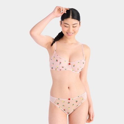 Parade Women's 2pk Silky Mesh Fashion Cheeky Underwear - Farmers Market/Eightball S: Recycled Nylon, Mid Rise, Cotton Gusset