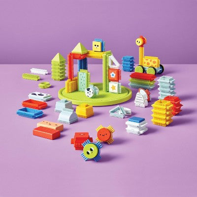 Interlocking Building Blocks Set - 80pc - Gigglescape: Educational Manipulatives, Fine Motor Skills, Ages 3+