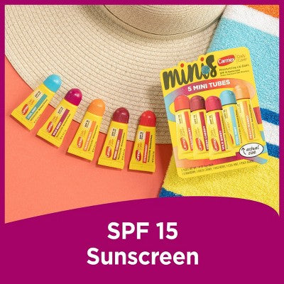 Carmex Daily Care Mini Moisturizing Lip Balm - Assorted Flavors - SPF 15 - 0.9oz/5ct