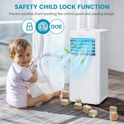 Costway 5000 BTU (8000 BTU ASHRAE) Portable Air Conditioner 4-in-1 AC Unit with Cool Fan Dehum Sleep Mode (LOCAL PICKUP ONLY)