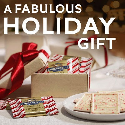 Ghirardelli Christmas Candy Dark Chocolate Peppermint Bark Chocolate Squares - 5.26oz