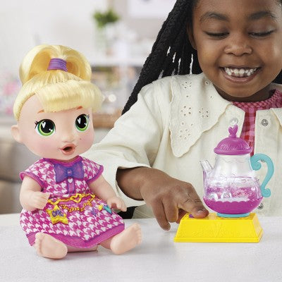 Baby Alive 13.5" Bubbly Tea Party Lala Baby Doll Blonde Hair