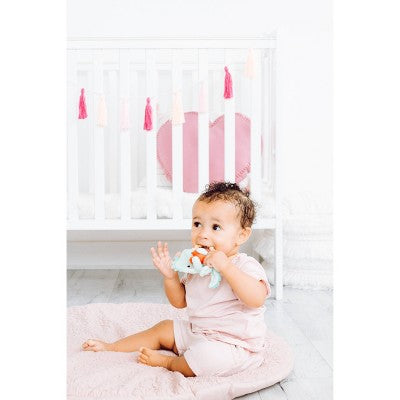 Pearhead Silicone Plush Teether - Dino - Valentine's Day