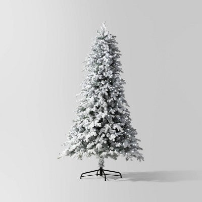 7.5' Balsam Fir Pre-Lit Flocked Artificial Christmas Tree with Power Pole & Foot Pedal - Wondershop (LOCAL PICKUP ONLY)