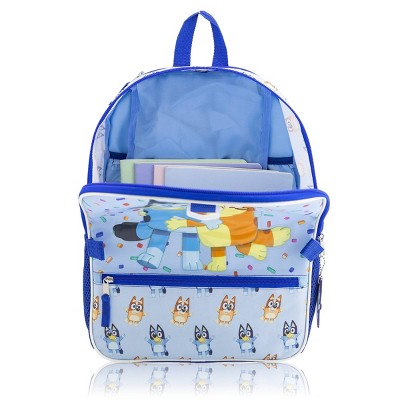 Bluey 15.5L Backpack 5pc Set with Headphone and Hood - Blue