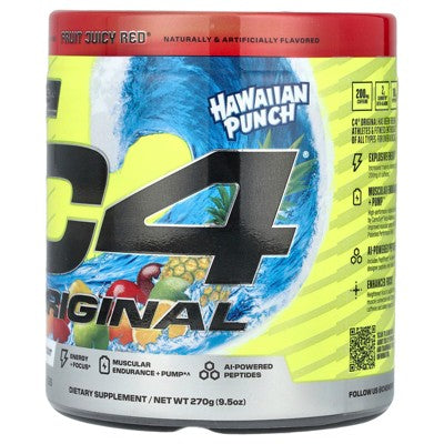 C4 / Cellucor C4® Original, Pre-Workout, Hawaiian Punch®, Fruit Juicy Red®, 9.5 oz (270 g)