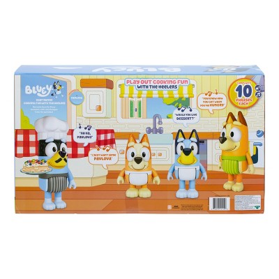 Bluey Let's Play Chef Chat Mates Figure Dinner Time Heeler: Interactive Toy with Bluey & Bingo Characters