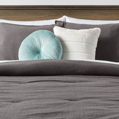 Square Channel Faux Fur Decorative Throw Pillow Cream - Threshold: Indoor Polyester Fill, Zipper Closure, OEKO-TEX Certified