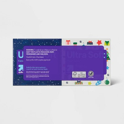 Holiday Ultra Soft Facial Tissue - 65ct/4pk - up&up