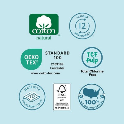 Kudos Chlorine Free Cotton-Lined Disposable Diapers - Size 1 - 70ct