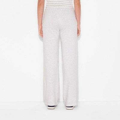 Women's Mid-Rise Knit Sweatpants - Heather Gray L