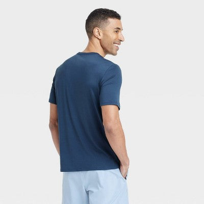 Men's Short Sleeve Performance T-Shirt All In Motion Navy Blue L