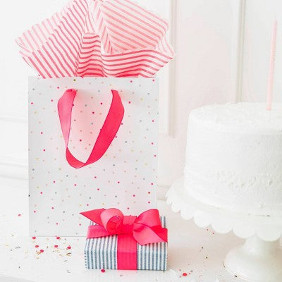 2ct Polka Dot Birthday Gift Bag Set - Sugar Paper + Target
