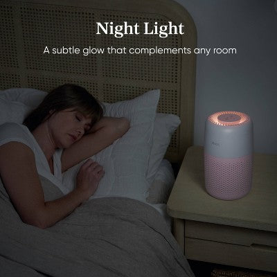 Levoit Core Mini Air Purifier with Night Light Strawberry Cream