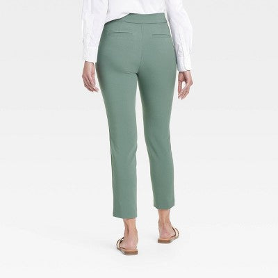Women's High-Rise Skinny Ankle Pull-On Pants - A New Day Olive 2