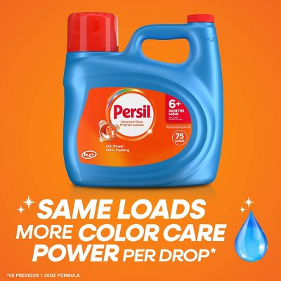 Persil Advanced Oxi + Odor Fighting HE Deep Cleaning Liquid Laundry Detergent 75 Loads - 126 fl oz