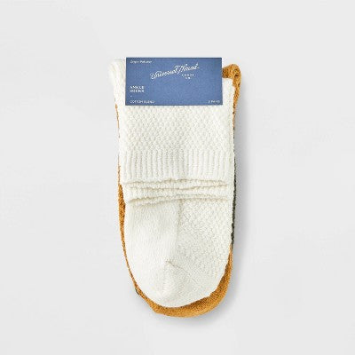 Women's Textured Stitch 3pk Ankle Socks - Universal Thread 4-10