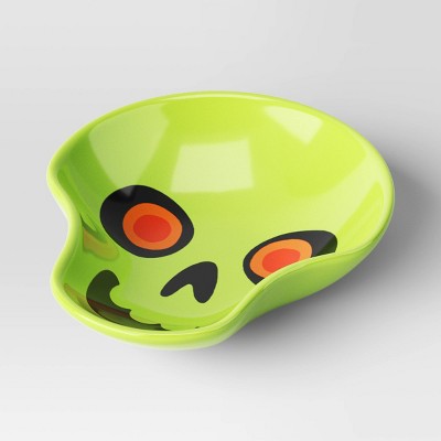 10 fl oz Halloween Melamine Figural Skeleton Snack Bowl Green - Hyde & EEK! Boutique