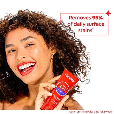 Colgate Optic White Overnight Teeth Whitening Pen and Purple Toothpaste Holiday Gift Set
