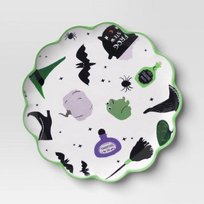10.5" Halloween Melamine Novelty Potions Dinner Plate - Hyde and EEK! Boutique