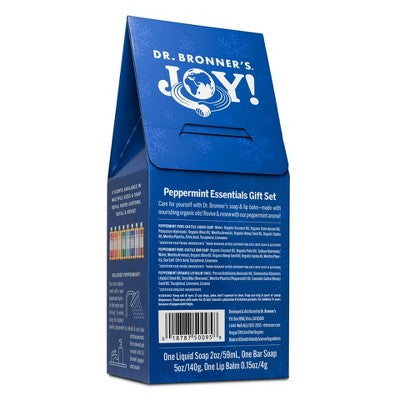 Dr. Bronner's Bar + Lip Balm Gift Set - Peppermint - 2oz