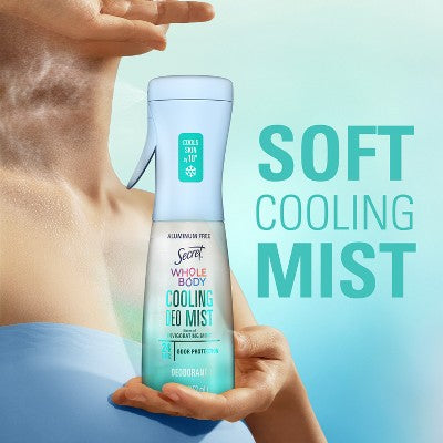 Secret Whole Body Cooling Aluminum-Free Deodorant Mist - Invigorating Mint - 5.2 oz: Whole Body, Normal Skin